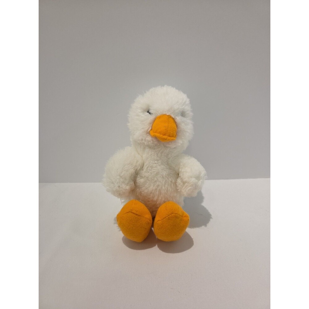 Vintage Mary Meyer 1995 9" White Duck Plush Stuffed Animal Yellow Feet